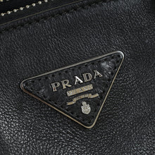 Prada Black Vitello Crystal Double Bag