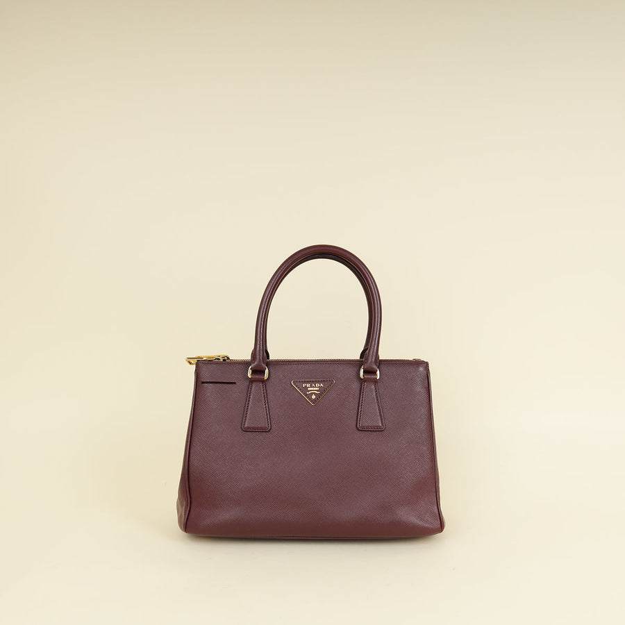 Prada Burgundy Galleria Medium Bag
