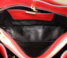Prada Red Soft Convertible Tote Bag