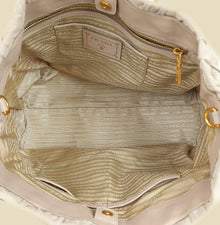 Prada Light Gray Tessuto Gaufre Tote Bag