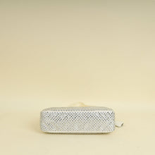 Prada White Satin Re-Edition 2000 Mini Bag w/ Artificial Crystal