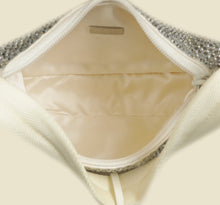 Prada White Satin Re-Edition 2000 Mini Bag w/ Artificial Crystal