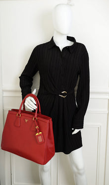 Prada Red Parabole Tote Bag