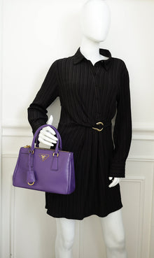 Prada Violet Lux Galleria Tote Small Bag