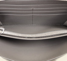 Prada Dark Gray Triangle Logo Large Zip Around Wallet (For Men)