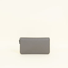 Prada Dark Gray Triangle Logo Large Zip Around Wallet (For Men)