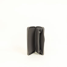 Prada Dark Gray Triangle Logo Large Zip Around Wallet (For Men)
