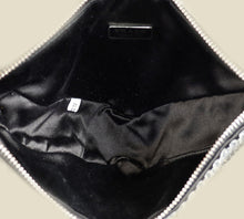 Prada Black Triangle Crystal-Embellished Satin Pouch