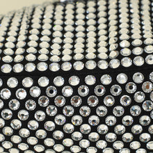 Prada Black Triangle Crystal-Embellished Satin Pouch