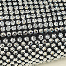 Prada Black Triangle Crystal-Embellished Satin Pouch