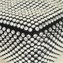 Prada Black Triangle Crystal-Embellished Satin Pouch