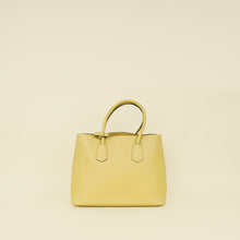 Prada Pale Yellow Cuir Double Handle Large Bag