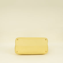 Prada Pale Yellow Cuir Double Handle Large Bag