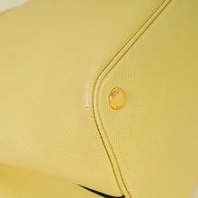 Prada Pale Yellow Cuir Double Handle Large Bag