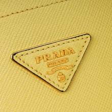 Prada Pale Yellow Cuir Double Handle Large Bag