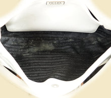 Prada White Cleo Brushed Small Shoulder Bag