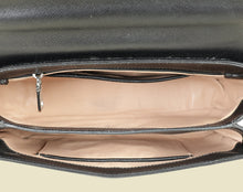 Prada Black Sound Lock Top Handle Flap Bag