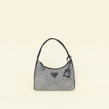 Prada Black Crystal-Embellished Satin Re-Edition 2000 Mini Bag