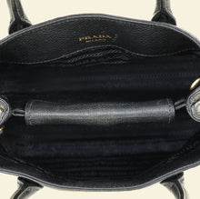 Prada Black Vitello Daino Mini Tote Bag