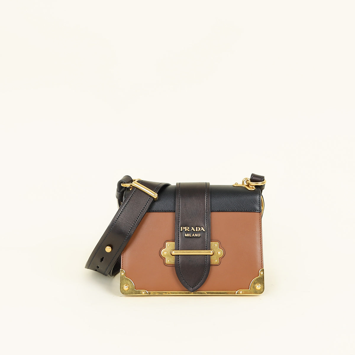 Prada Bicolor Cahier Shoulder Bag