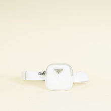 Prada White Re-Nylon Pouch Belt