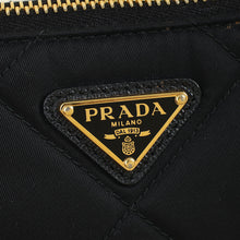 Prada Black Nylon Quilted Pochette Bag
