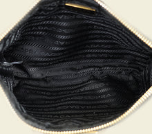 Prada Black Nylon Quilted Pochette Bag
