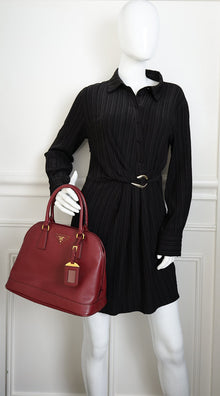 Prada Burgundy Open Promenade Bag
