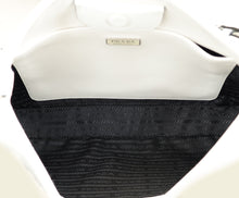 Prada White Cleo Brushed Shoulder Bag