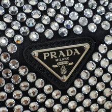 Prada Black Crystal-Embellished Satin Re-Edition 2000 Mini Bag