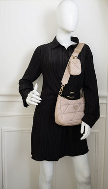 Prada Beige Pink System Patchwork Shoulder Bag