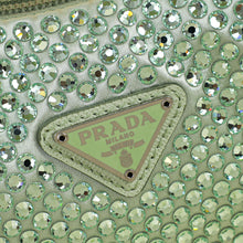Prada Aqua Green Crystal-Embellished Satin Re-Edition 2000 Mini Bag