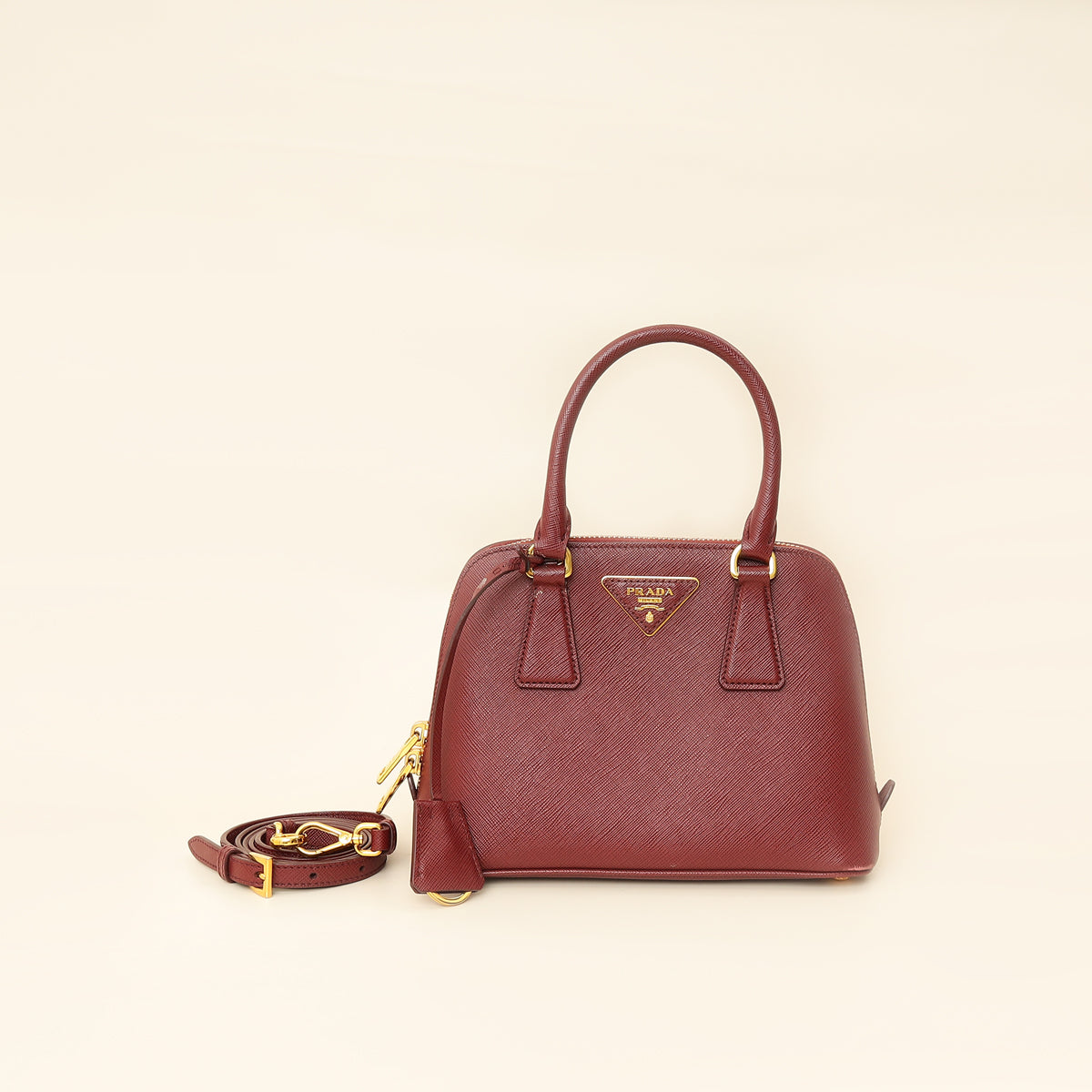 Prada Cerise Lux Promenade  Bag