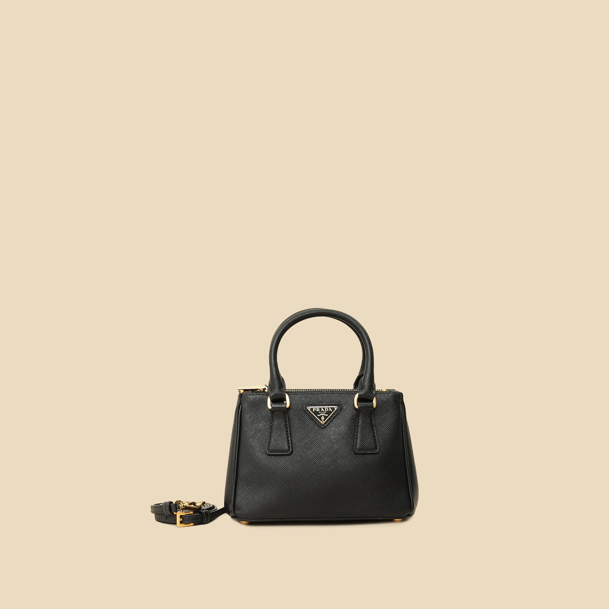 Prada Black Lux Micro Galleria Bag