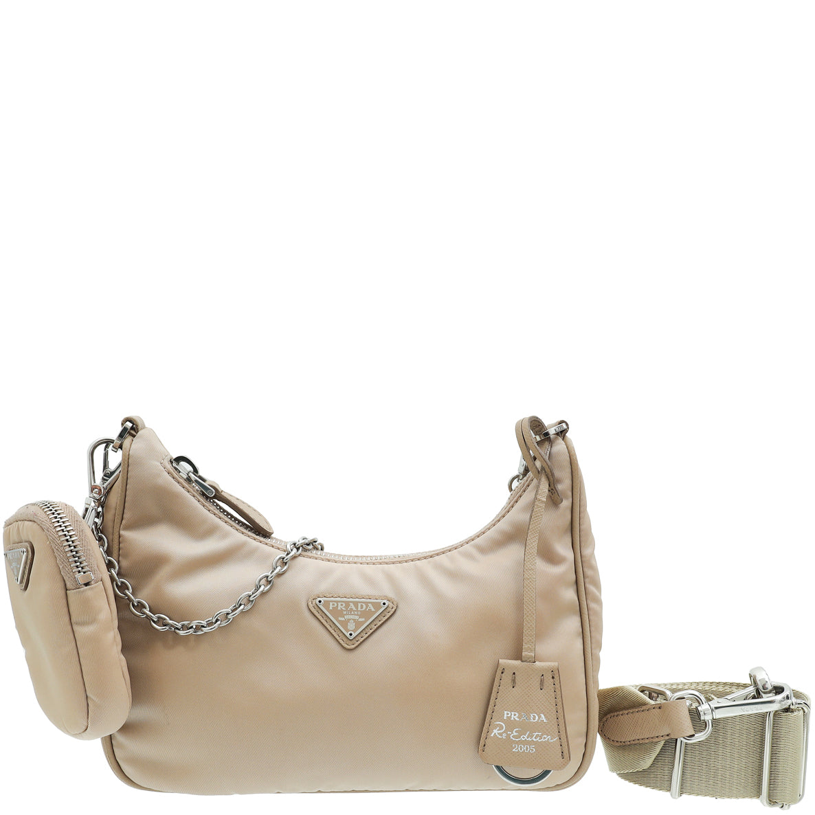 Prada Beige Re-Edition 2005 Re-Nylon Bag