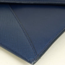 Prada Bluette Envelope Wristlet Chain Clutch