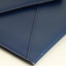 Prada Bluette Envelope Wristlet Chain Clutch