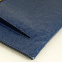 Prada Bluette Envelope Wristlet Chain Clutch
