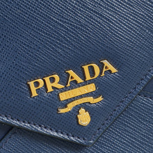 Prada Bluette Envelope Wristlet Chain Clutch