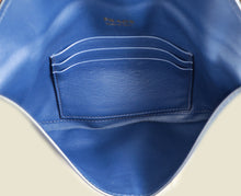 Prada Bluette Envelope Wristlet Chain Clutch