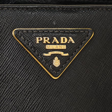 Prada Black Lux Gardener's Small Tote Bag