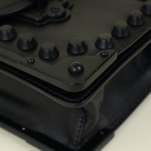 Prada Black Cahier Studded Shoulder Bag