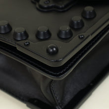 Prada Black Cahier Studded Shoulder Bag