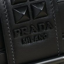 Prada Black Cahier Studded Shoulder Bag