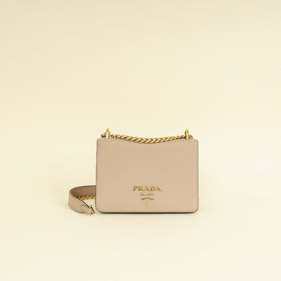 Prada Cammeo Lux Flap Chain Shoulder Bag