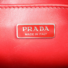Prada Red Logo Drill Tote Bag