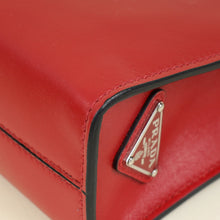 Prada Red Logo Drill Tote Bag