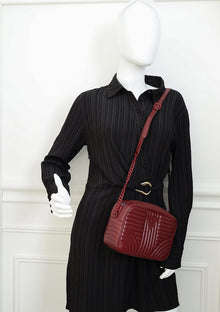 Prada Burgundy Diagramme Soft Calf Camera Bag