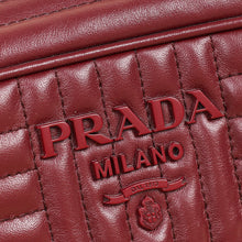 Prada Burgundy Diagramme Soft Calf Camera Bag