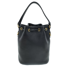 Prada Black Vitello Phenix Bucket Bag